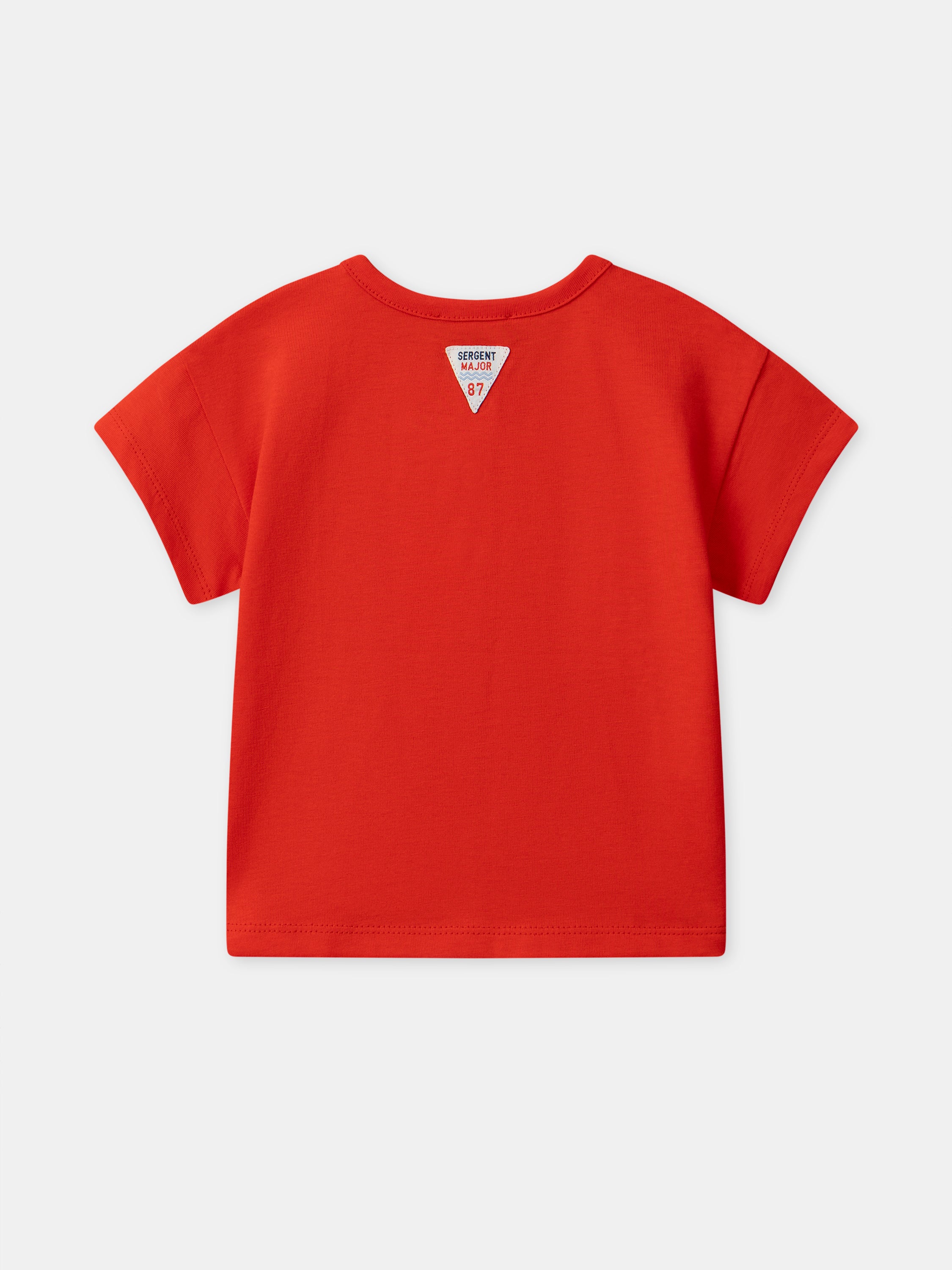 Rotes T-Shirt mit Krabbe und Hummer