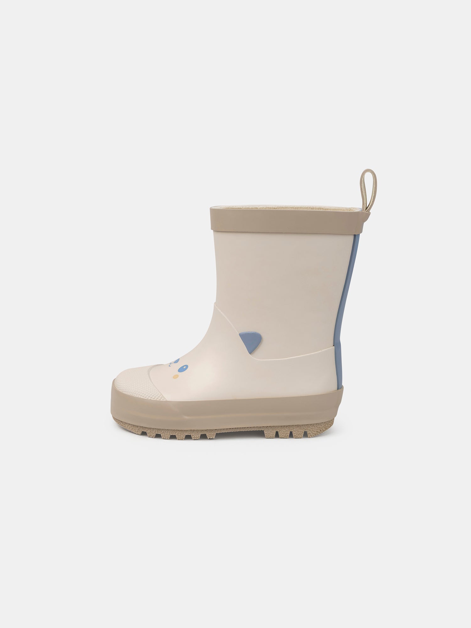 Beige Regenstiefel mit Bärenkopf Baby Junge