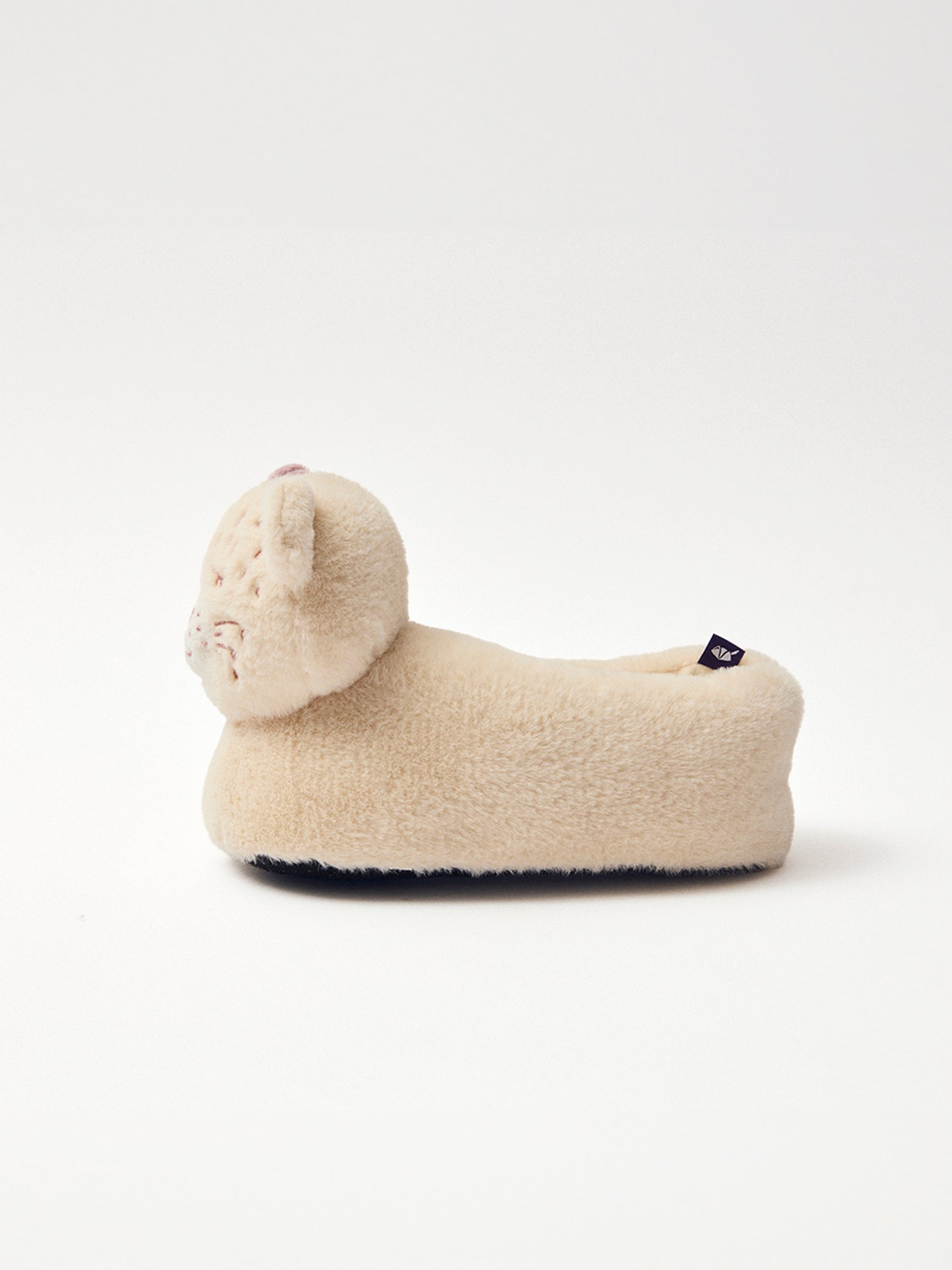 Beige Hauspantoffeln mit Leopardenmuster für Mädchen