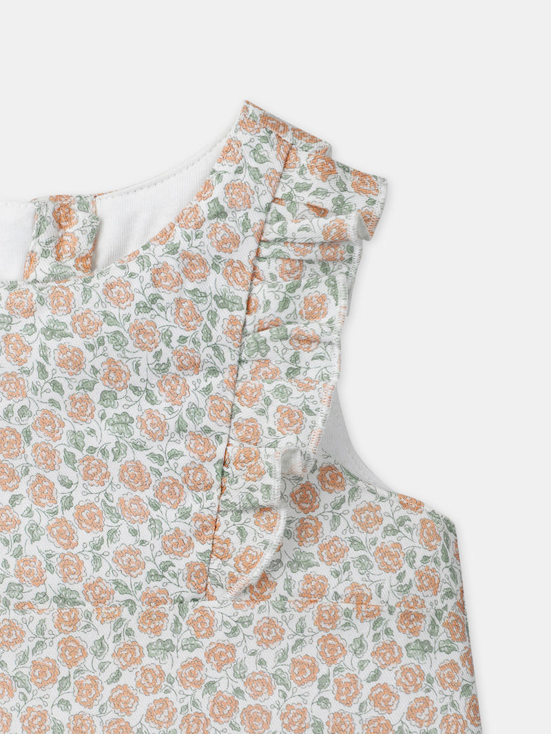 Set aus Blütenmotiv Gesamtheit + Body + Bandeau für Neugeborene Mädchen