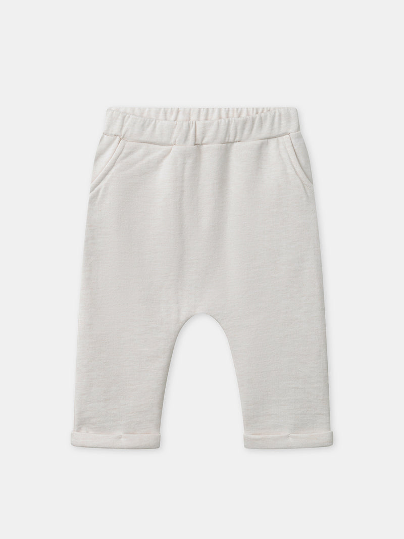 Set aus weißem Sweatshirt + Hose + Socken Geburt Unisex