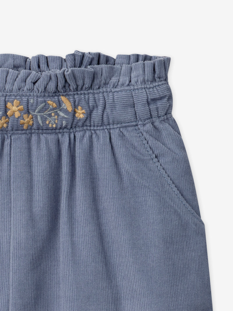Blauer Samthosen für Mädchen