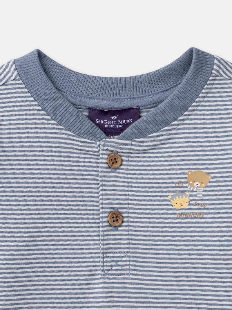 Gestreiftes Langarm-T-Shirt für Jungen