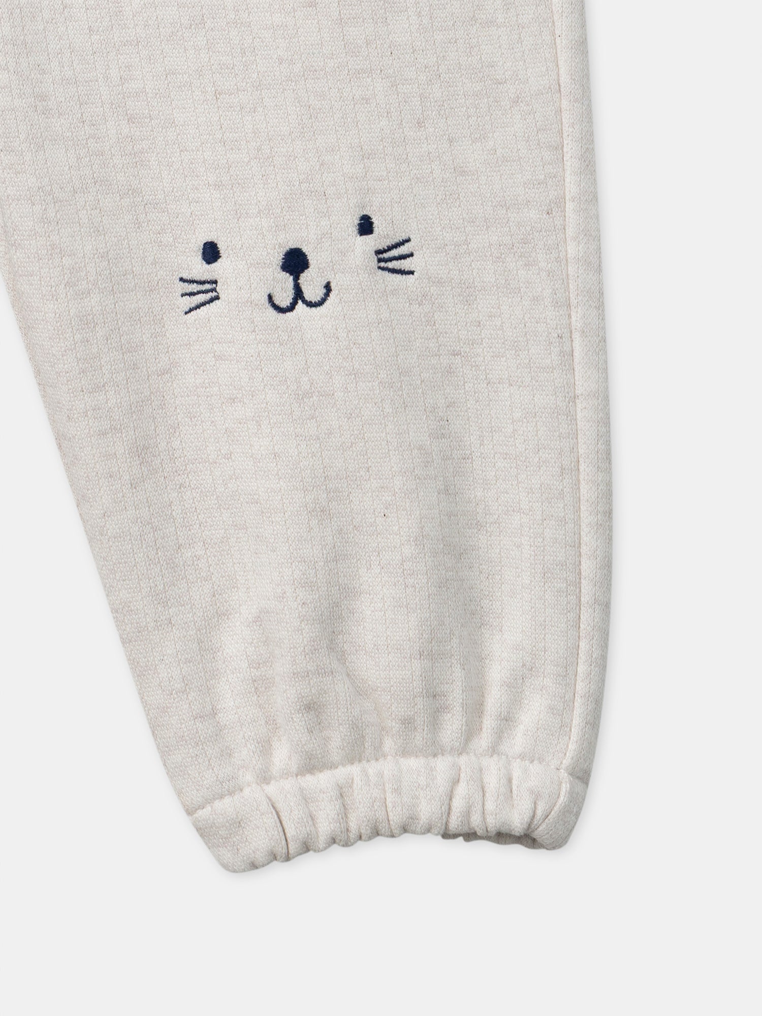 Ecru-Hose mit Tiergesicht für Jungen