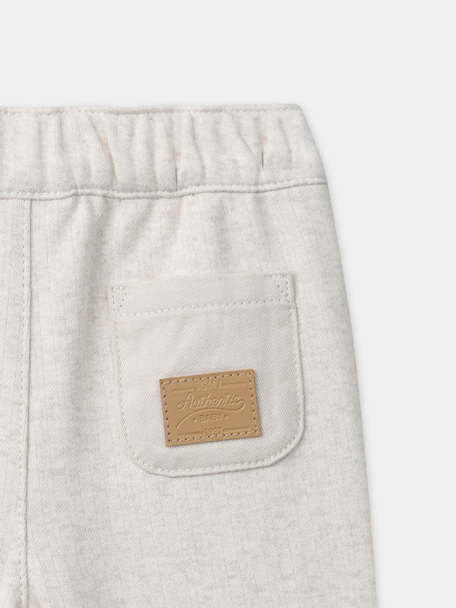 Ecru-Hose mit Tiergesicht für Jungen