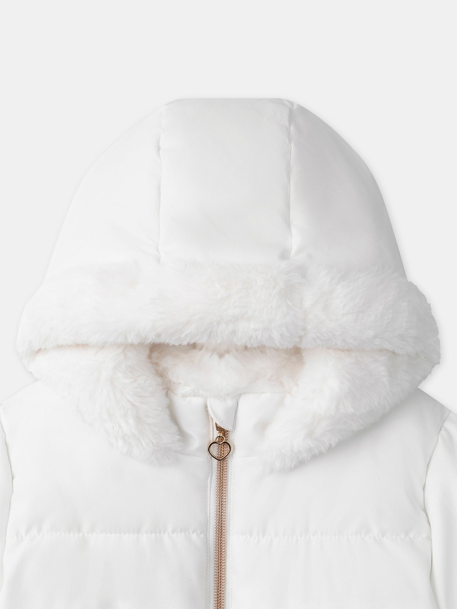 Weiße Steppjacke Mädchen