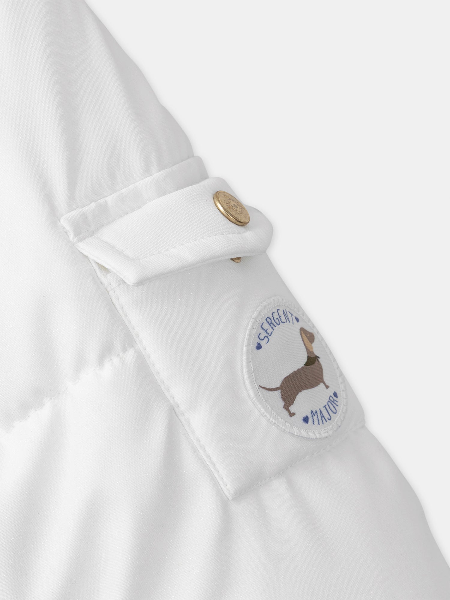 Weiße Steppjacke Mädchen