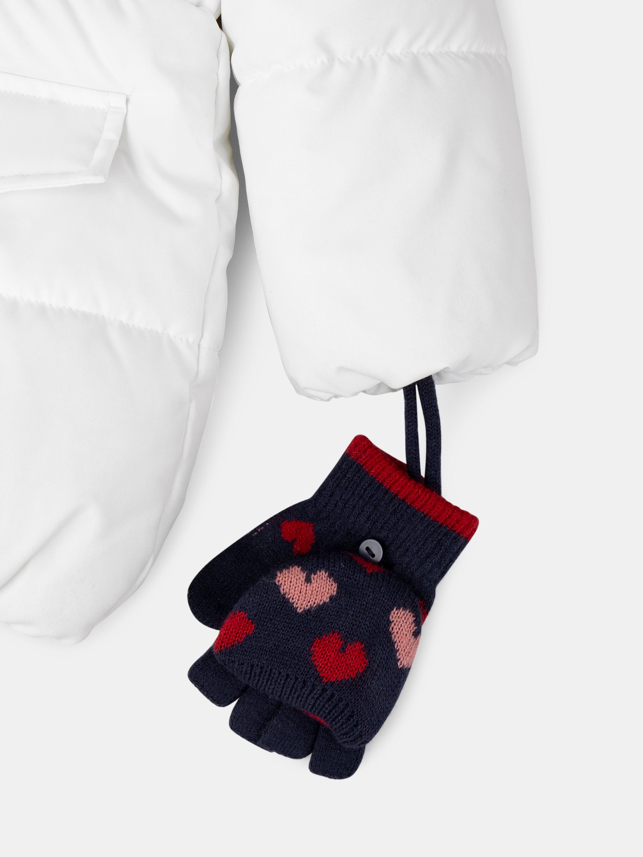 Weiße Steppjacke Mädchen