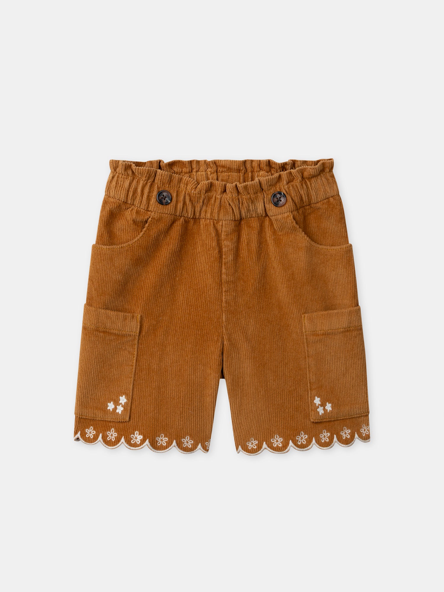 Braune Cordshorts für Mädchen