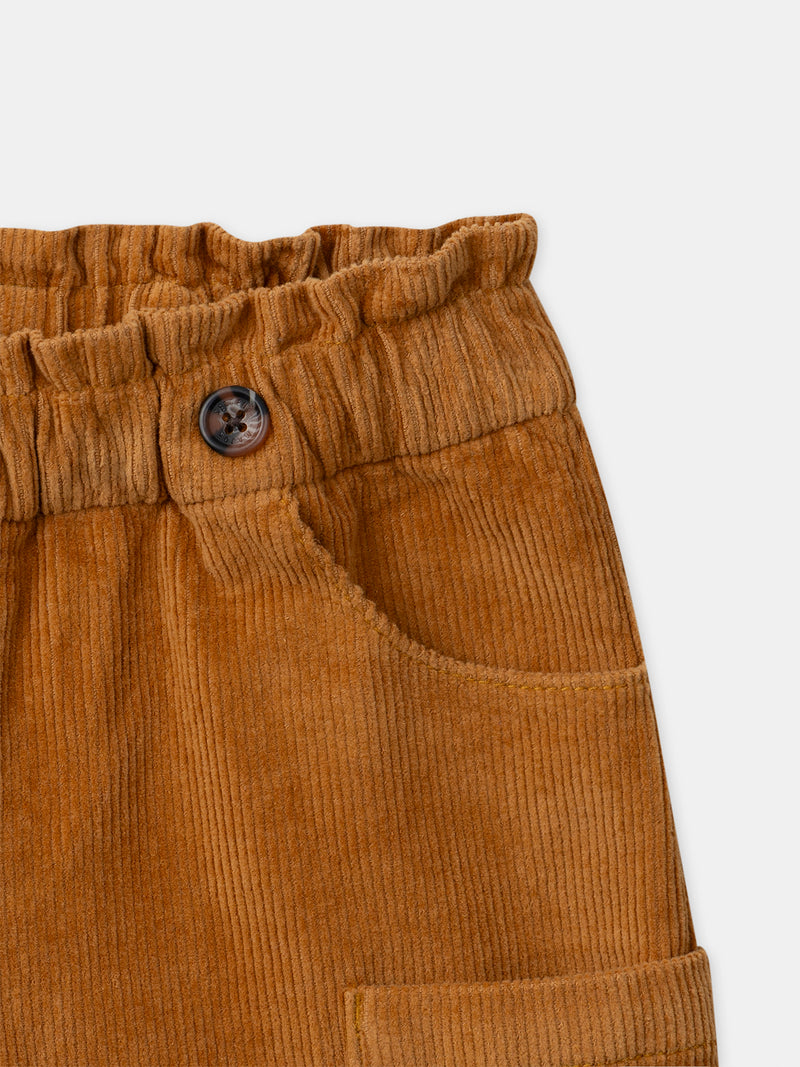 Braune Cordshorts für Mädchen