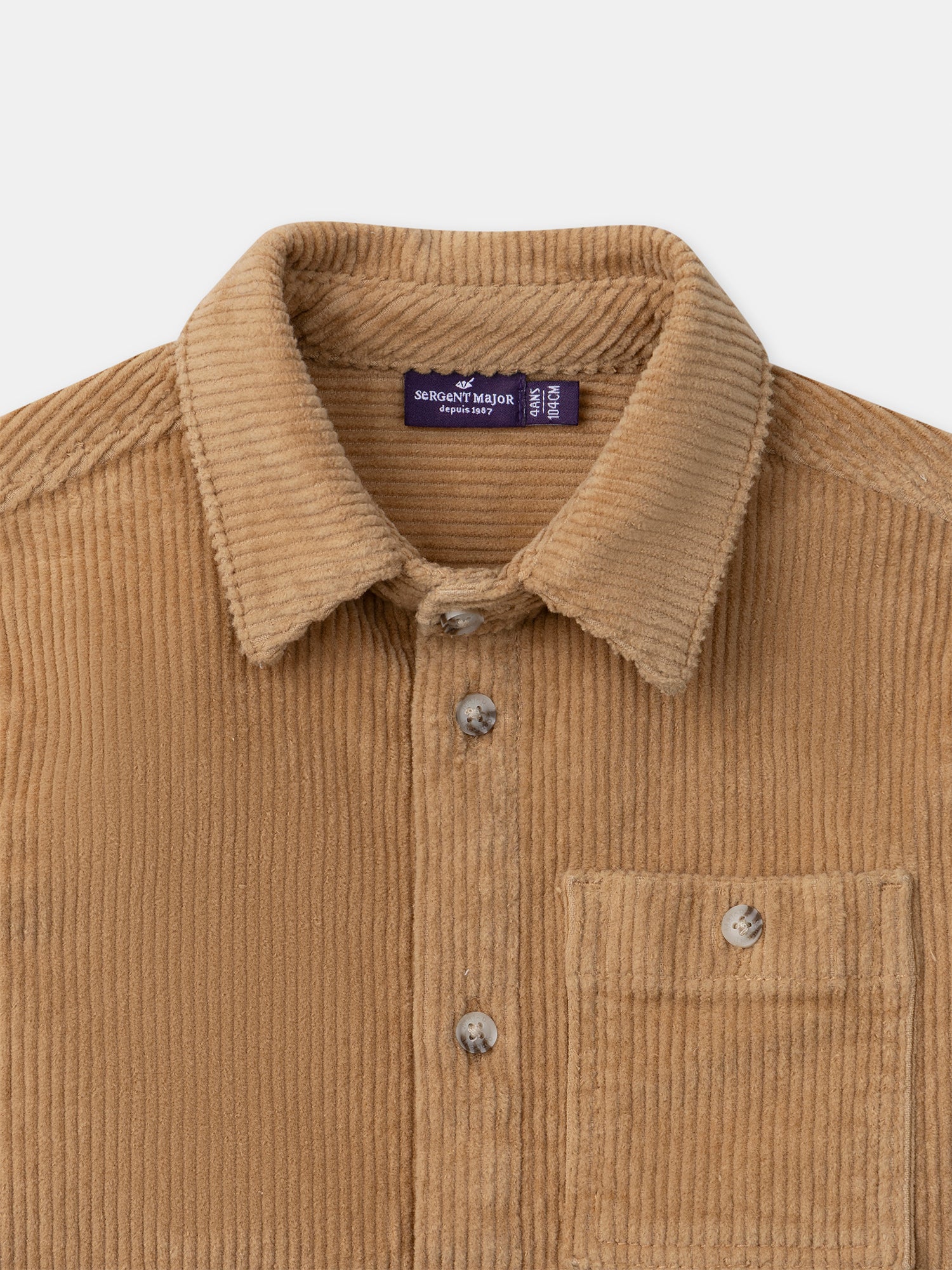 Braunes Samtshirt für Jungen