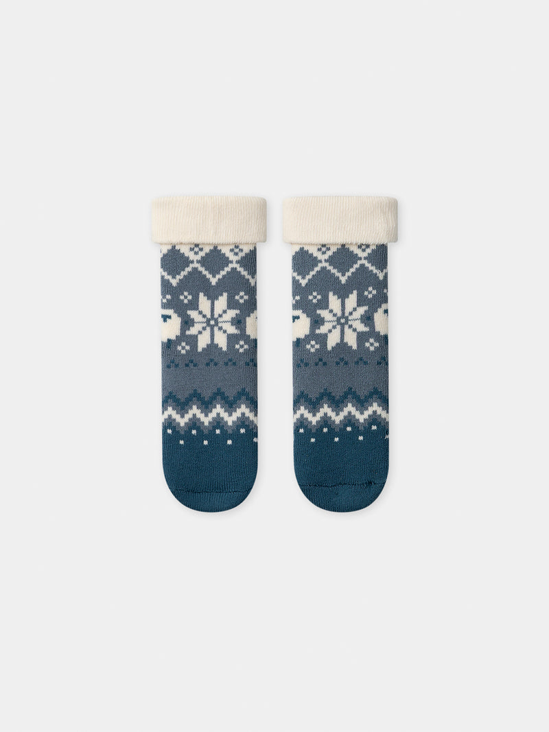 Rutschfeste, dreifarbige Socken für Jungen