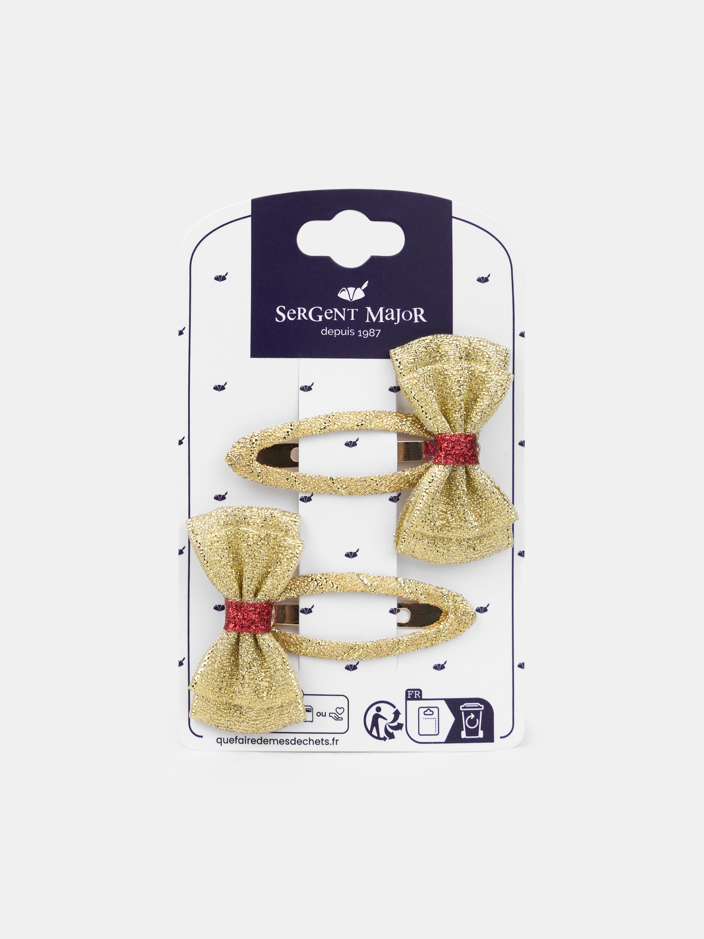 2 glitzernde goldene Haarspangen für Mädchen