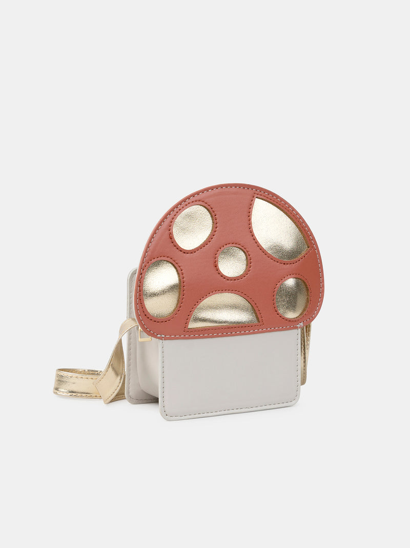 Tricolore pilztasche mit Schultergurt für Mädchen
