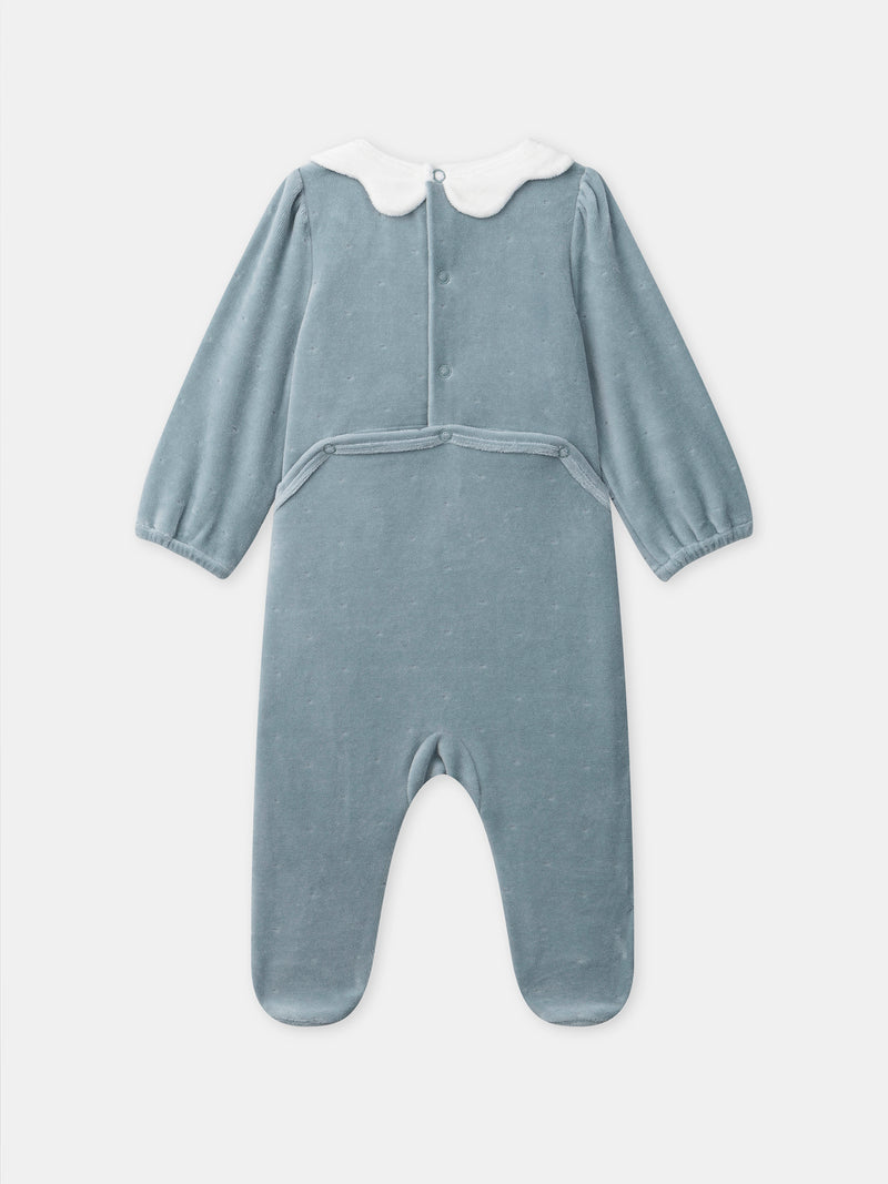 Grenouillère bleue Bébé Fille