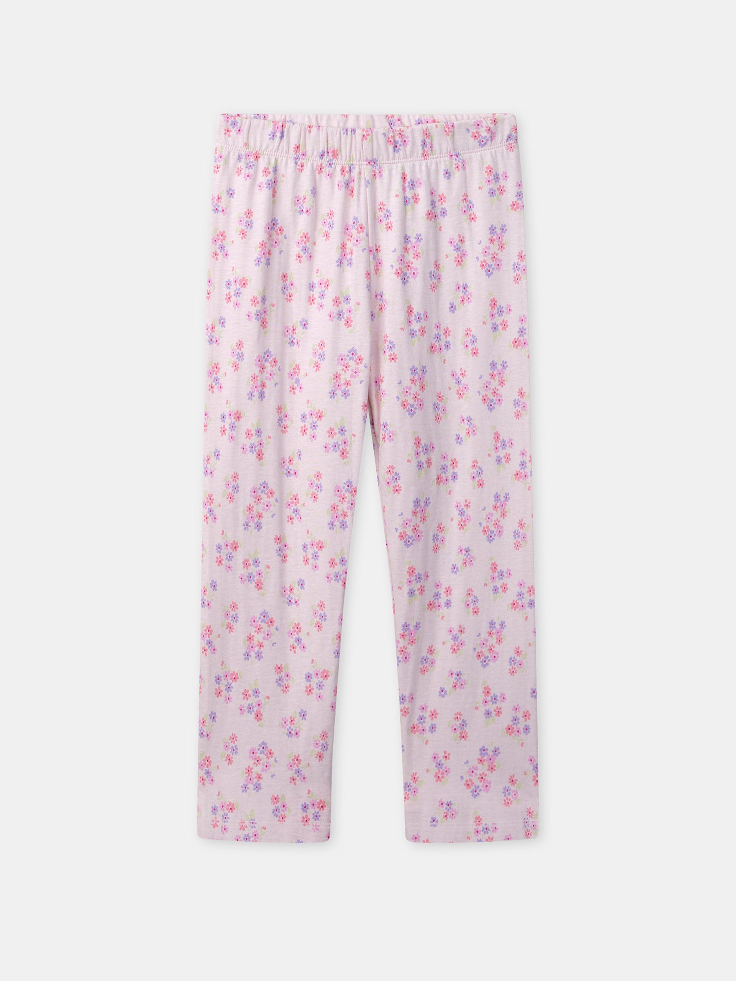 Rosa Blumenpyjama für Mädchen