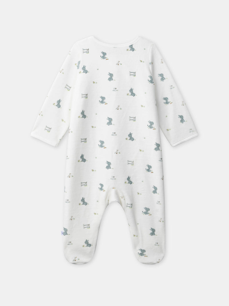 Ecru Overall mit Donkey Druck für Neugeborene Jungen