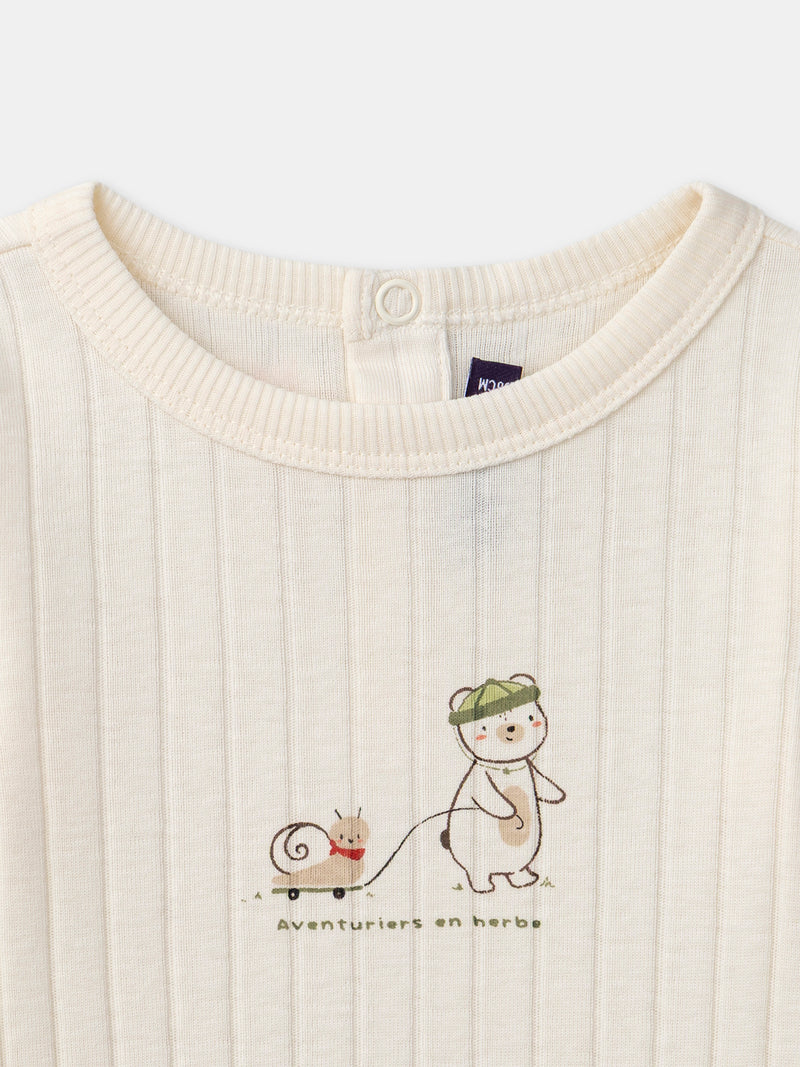 Body écru imprimé ours Bébé Garçon