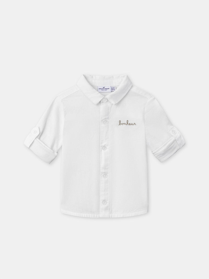 Ecru Babyshemel mit krempelärmeln Junge