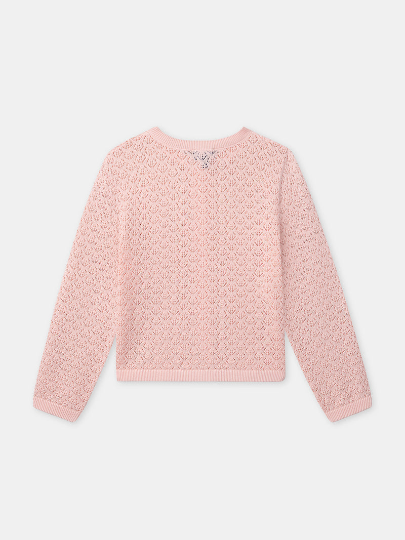 Gilet rose Fille