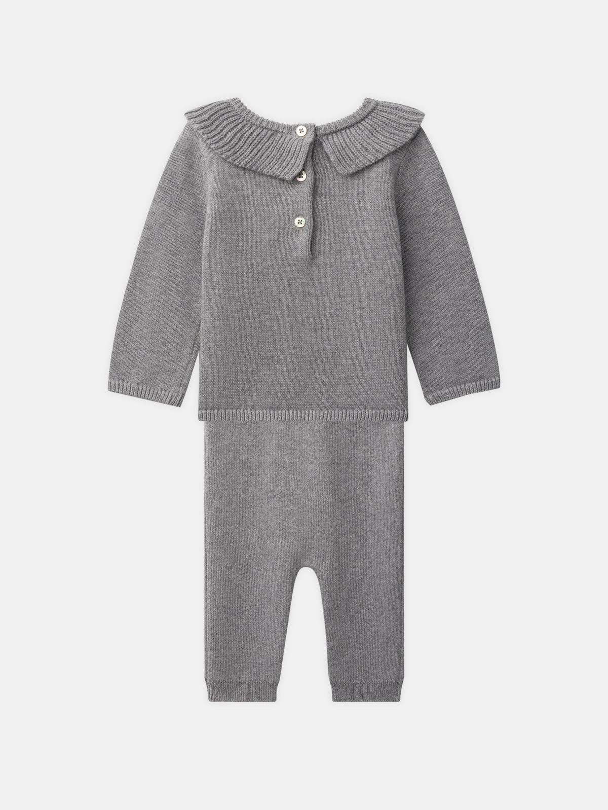 Ensemble pull et pantalon gris Naissance Fille