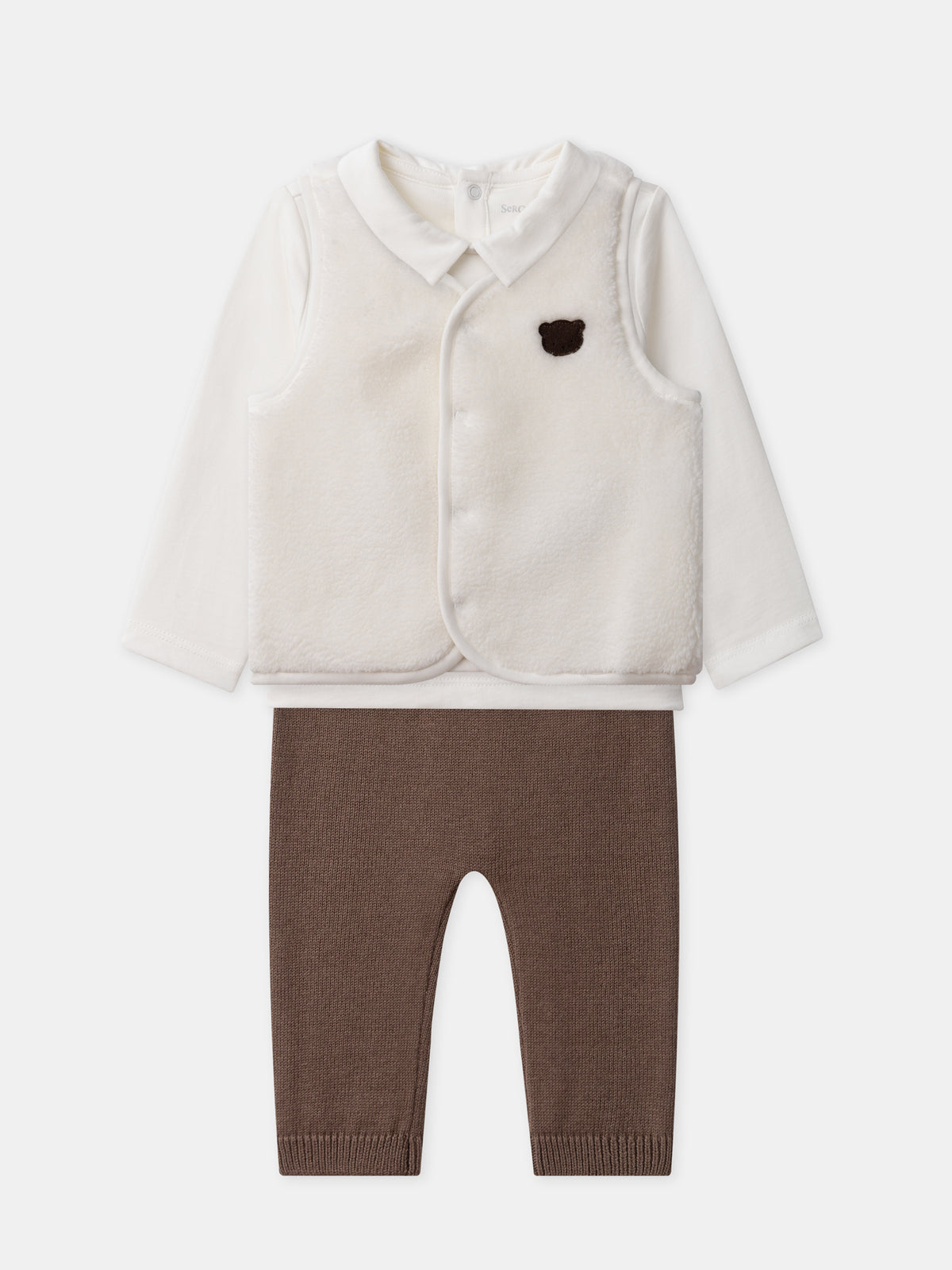 Ensemble gilet + body t-shirt + pantalon Naissance Garçon