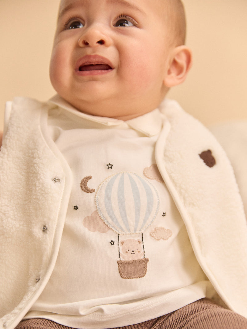 Ensemble gilet + body t-shirt + pantalon Naissance Garçon