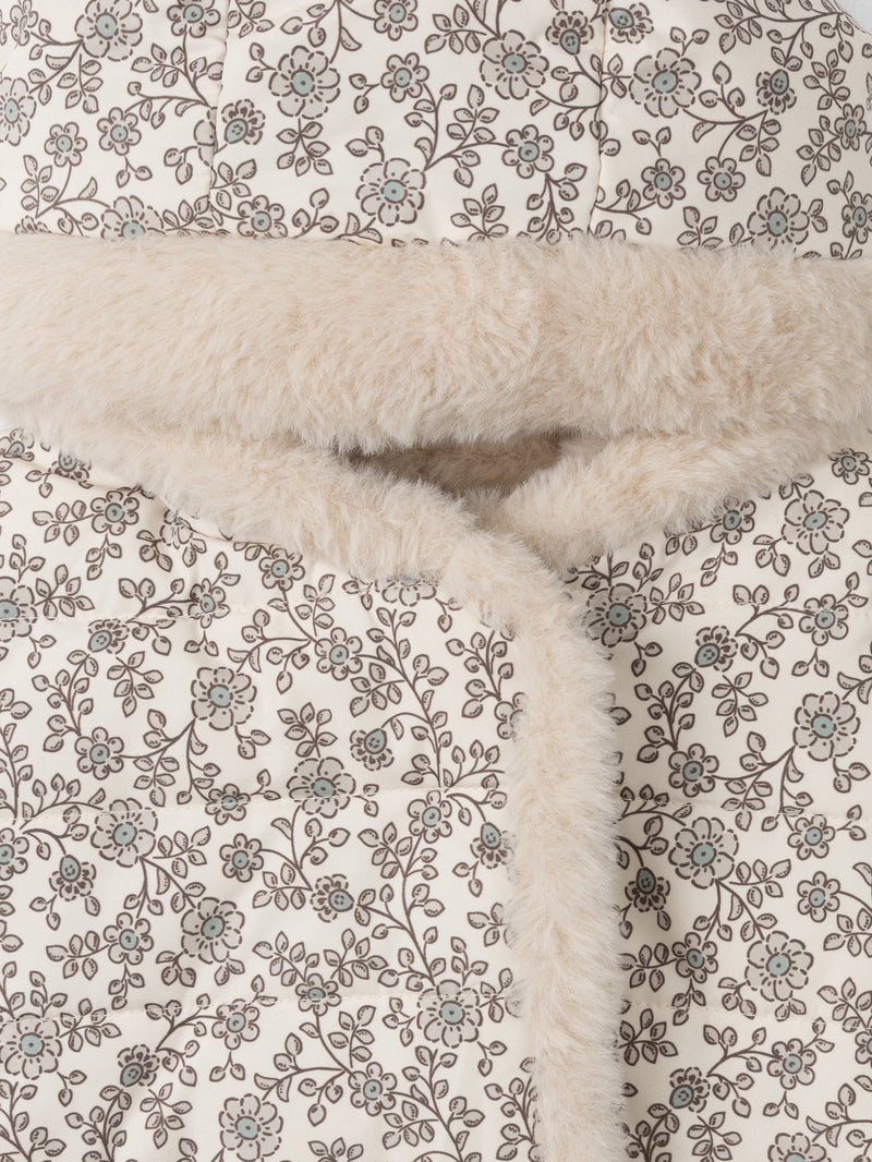 Reversible-Blumenmuster-Jacke-oder-Creme-Baby-Mädchen
