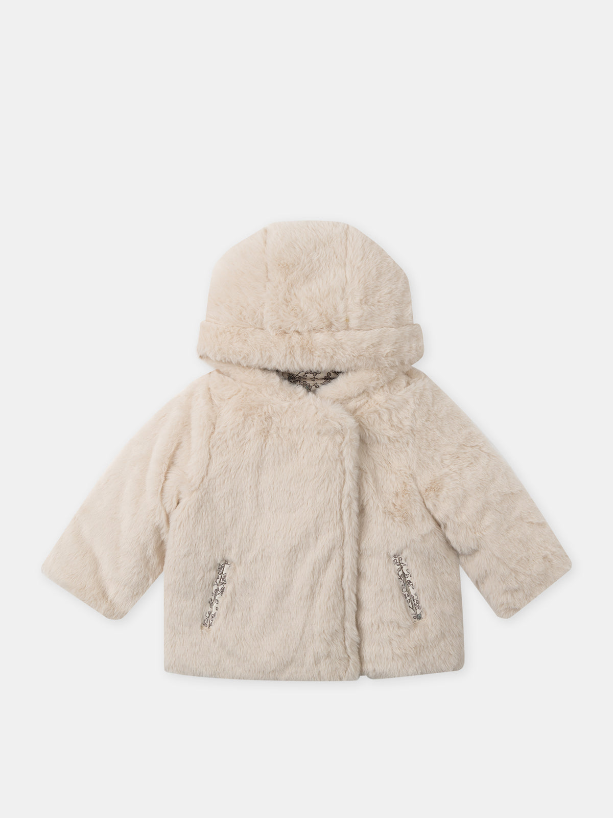 Reversible-Blumenmuster-Jacke-oder-Creme-Baby-Mädchen