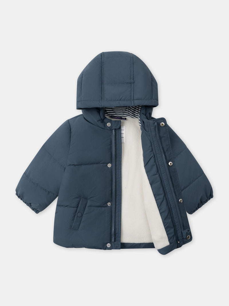 Blaue Steppjacke für Baby Jungen