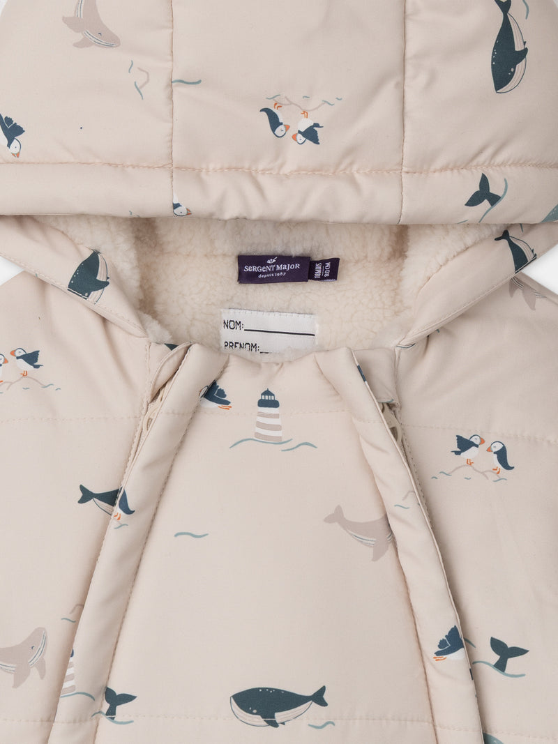 Beige-Tierdruck-Pilot-Baby-Junge