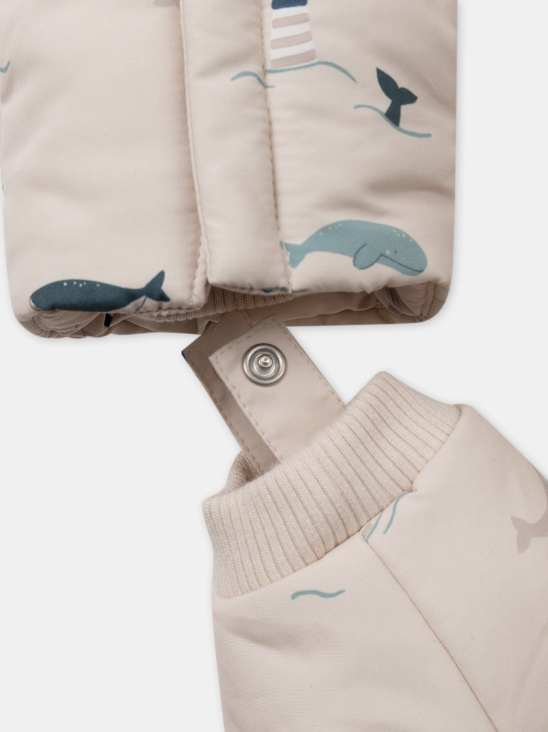 Beige-Tierdruck-Pilot-Baby-Junge