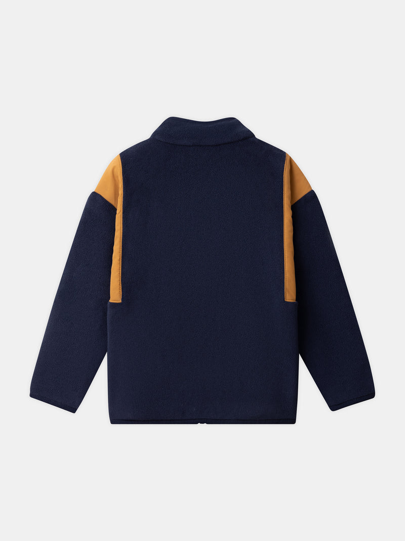 Blauer Fleece-Weste mit Reißverschluss für Jungen