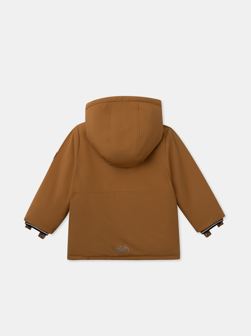 Braune 3-in-1-Parka für Jungen
