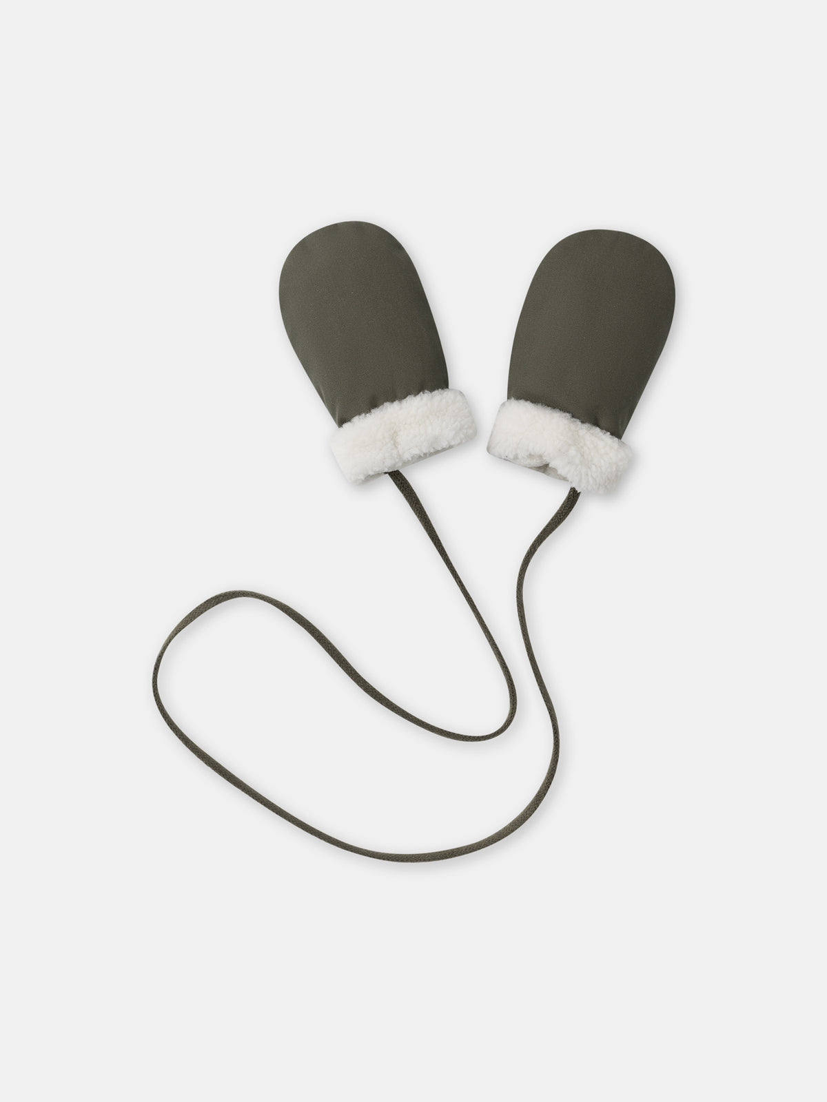 Kaki-Handschuhe mit Schneeflocken Baby Junge
