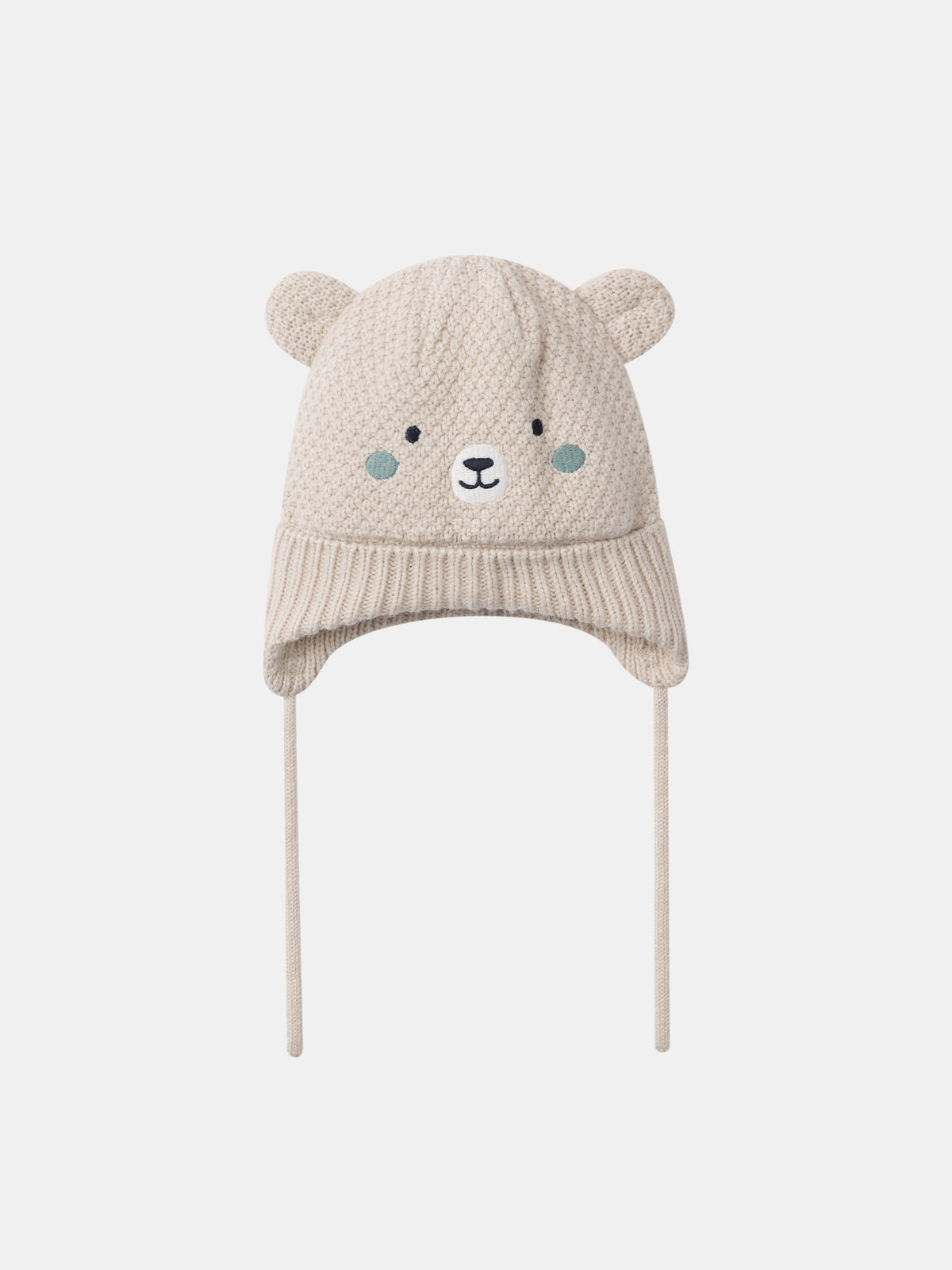 Bonnet beige tête d'ourson Bébé Garçon