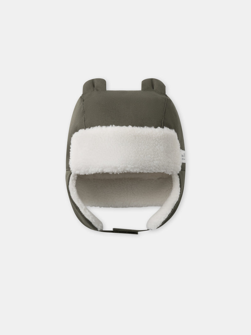 Kaki-Kapuze mit 3D-Ohren für Babys