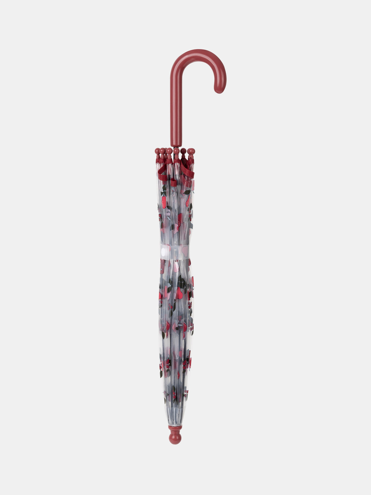 Transparenter Regenschirm mit Beeren- und Birnenmuster Mädchen