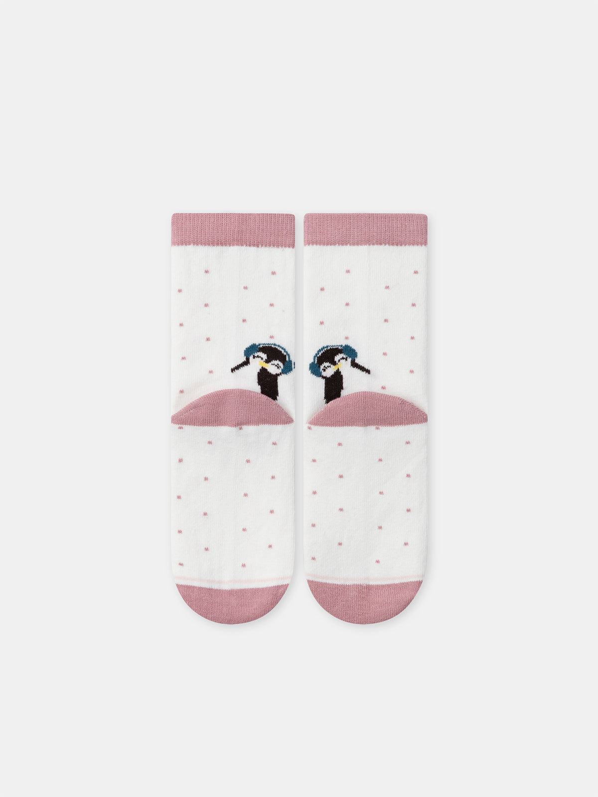 Lot de 5 chaussettes roses pingouins Fille