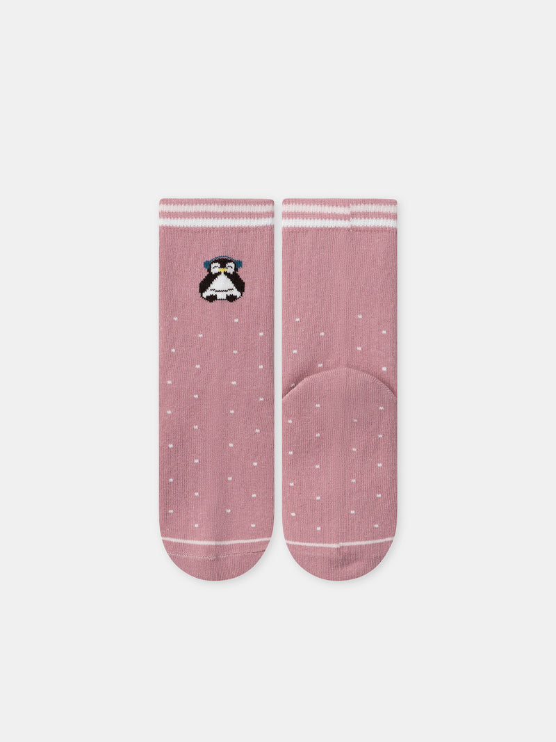 5er-Pack rosa Socken Pinguine für Mädchen