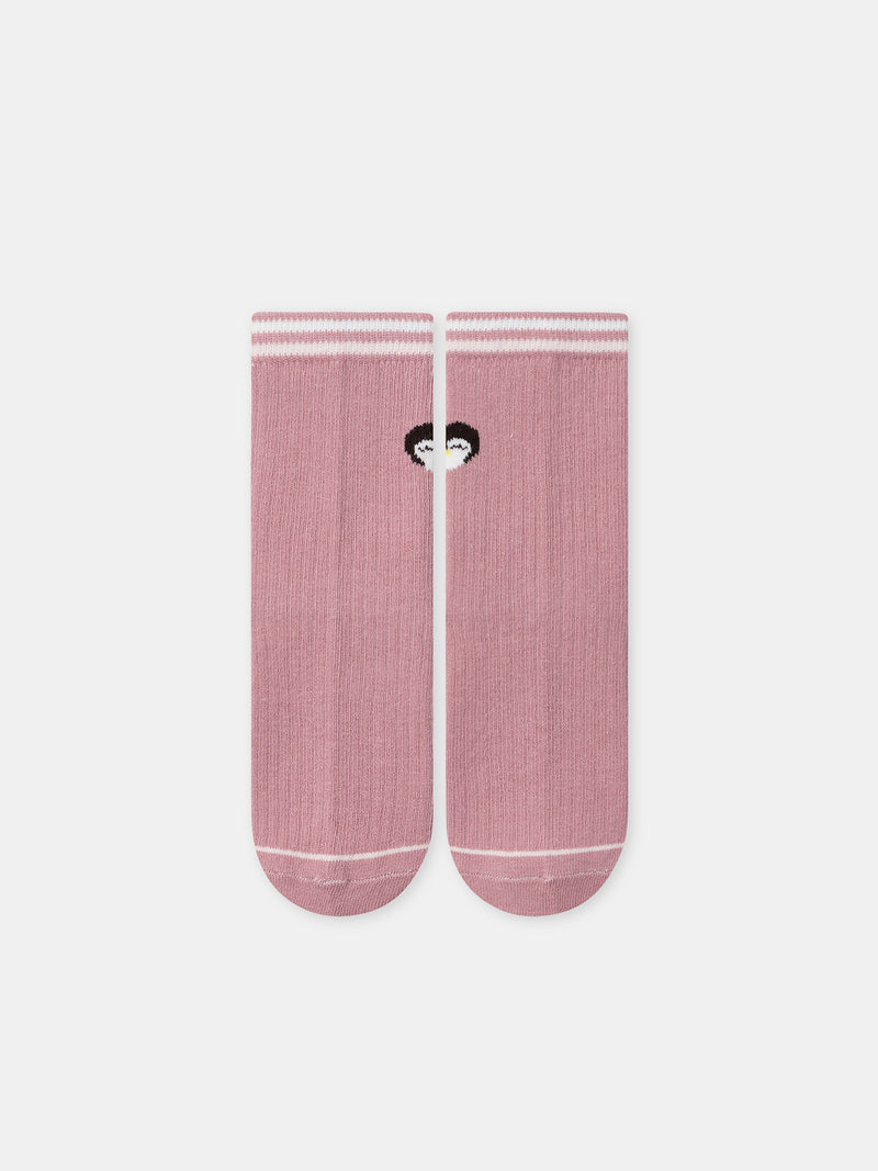 5er-Pack rosa Socken Pinguine für Mädchen