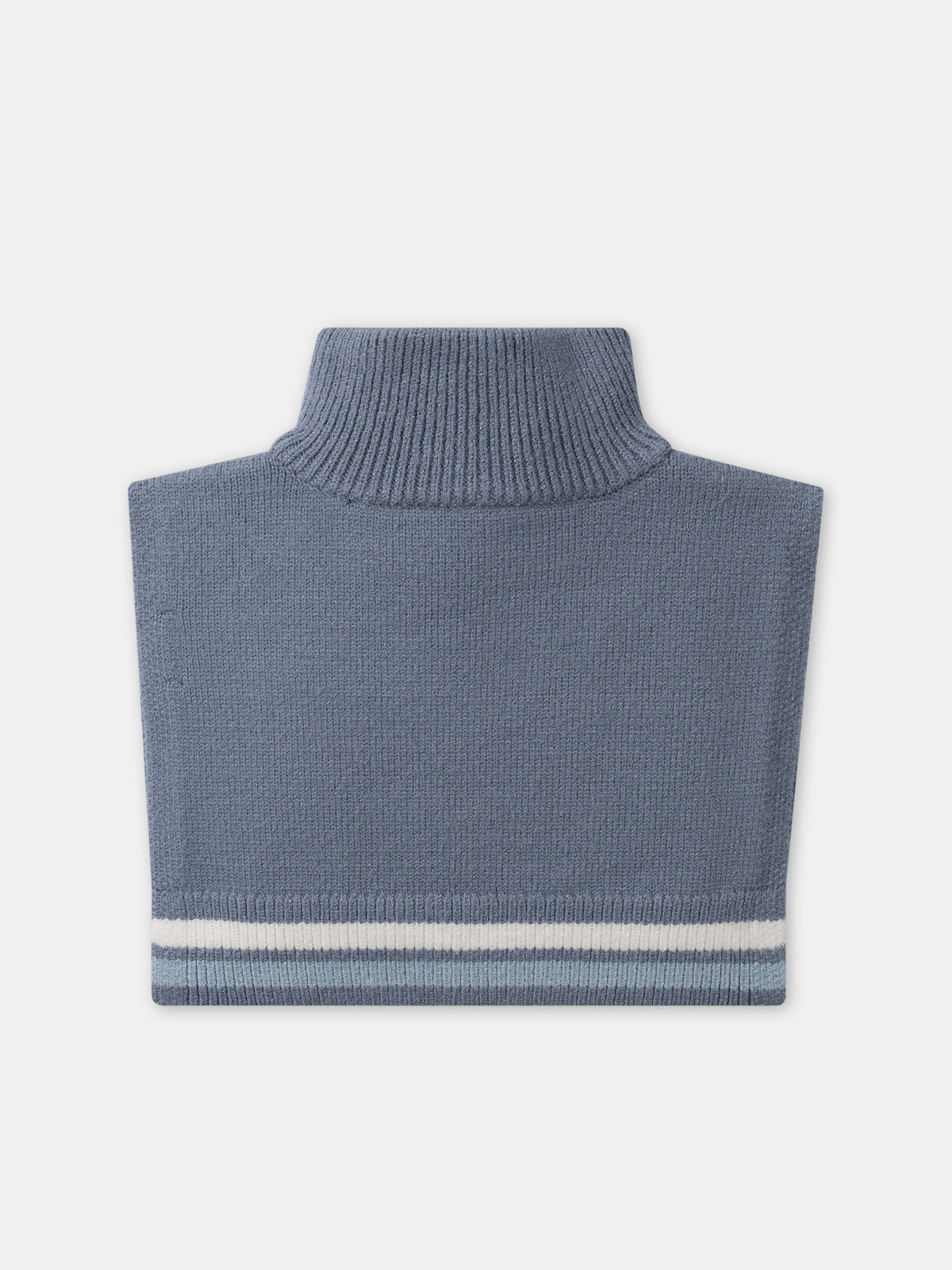 Blau-grauer Plastron mit Herzstickerei Mädchen