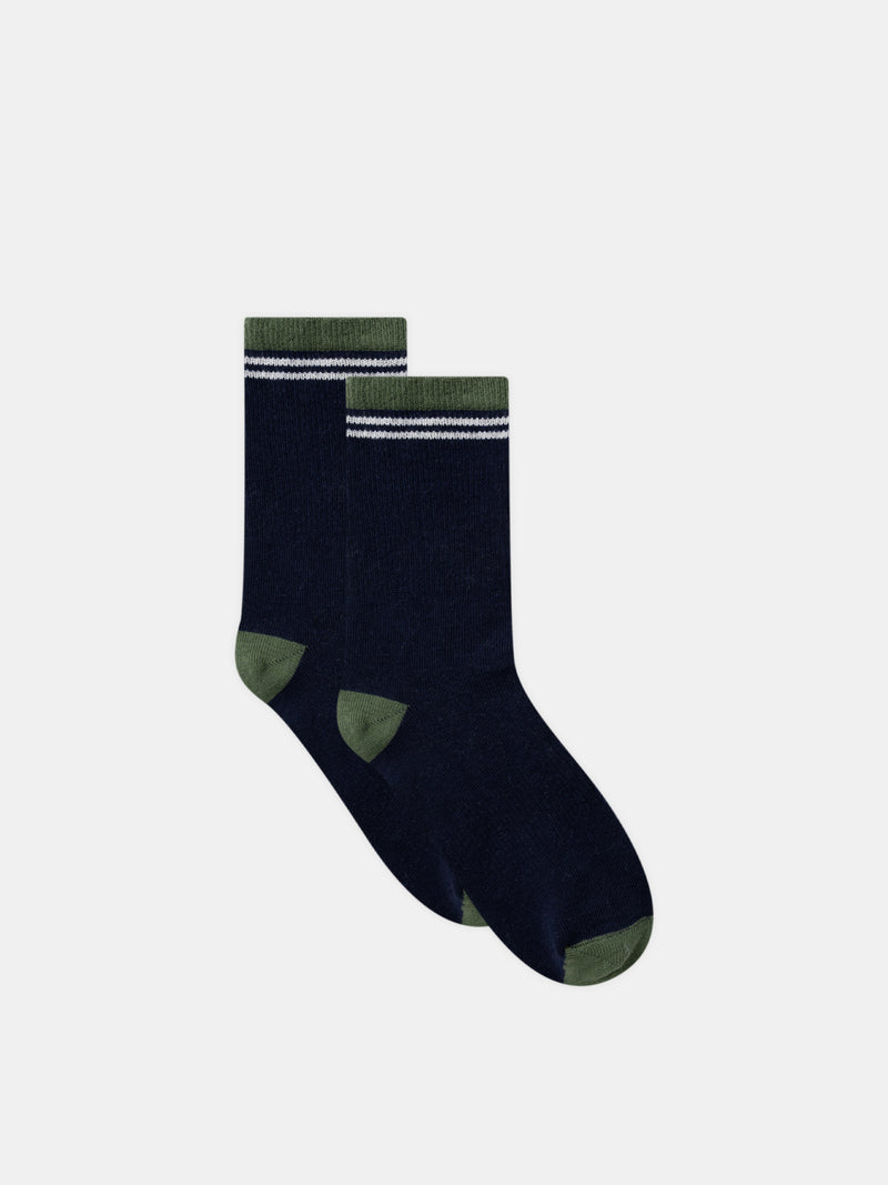Set aus 5 Paar Socken mit Streifen oder einfarbig für Jungen
