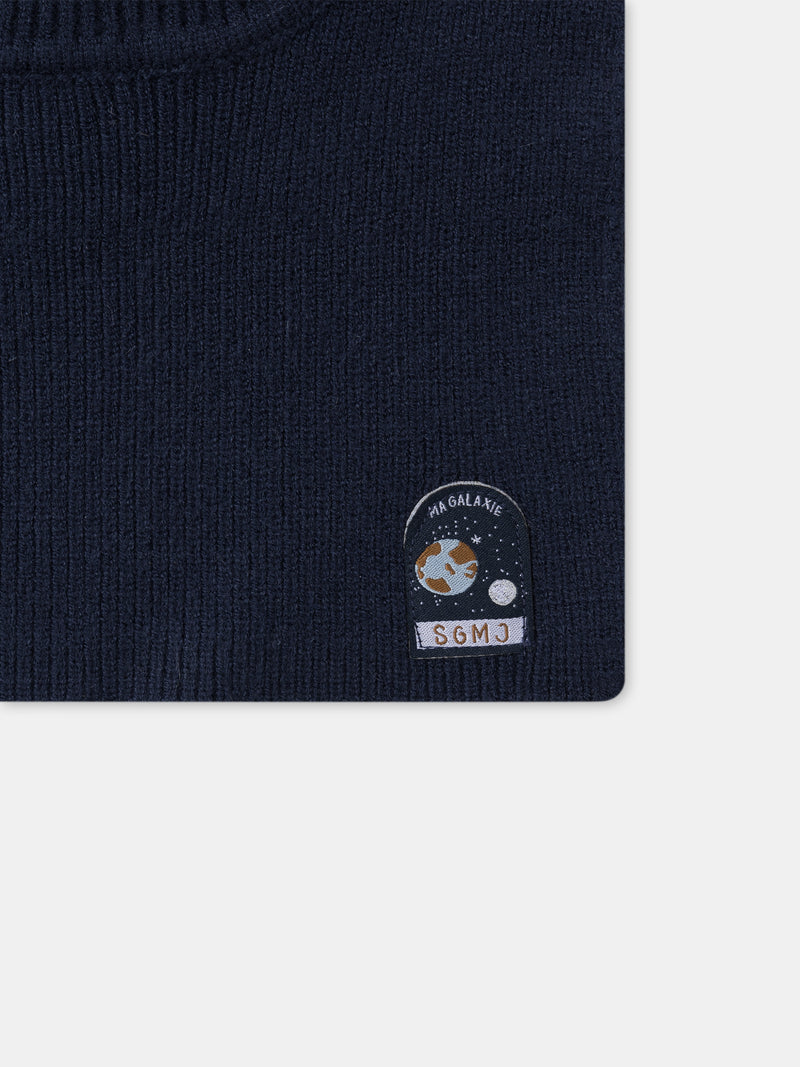 Navy-blau gestreifte Stola Jungen