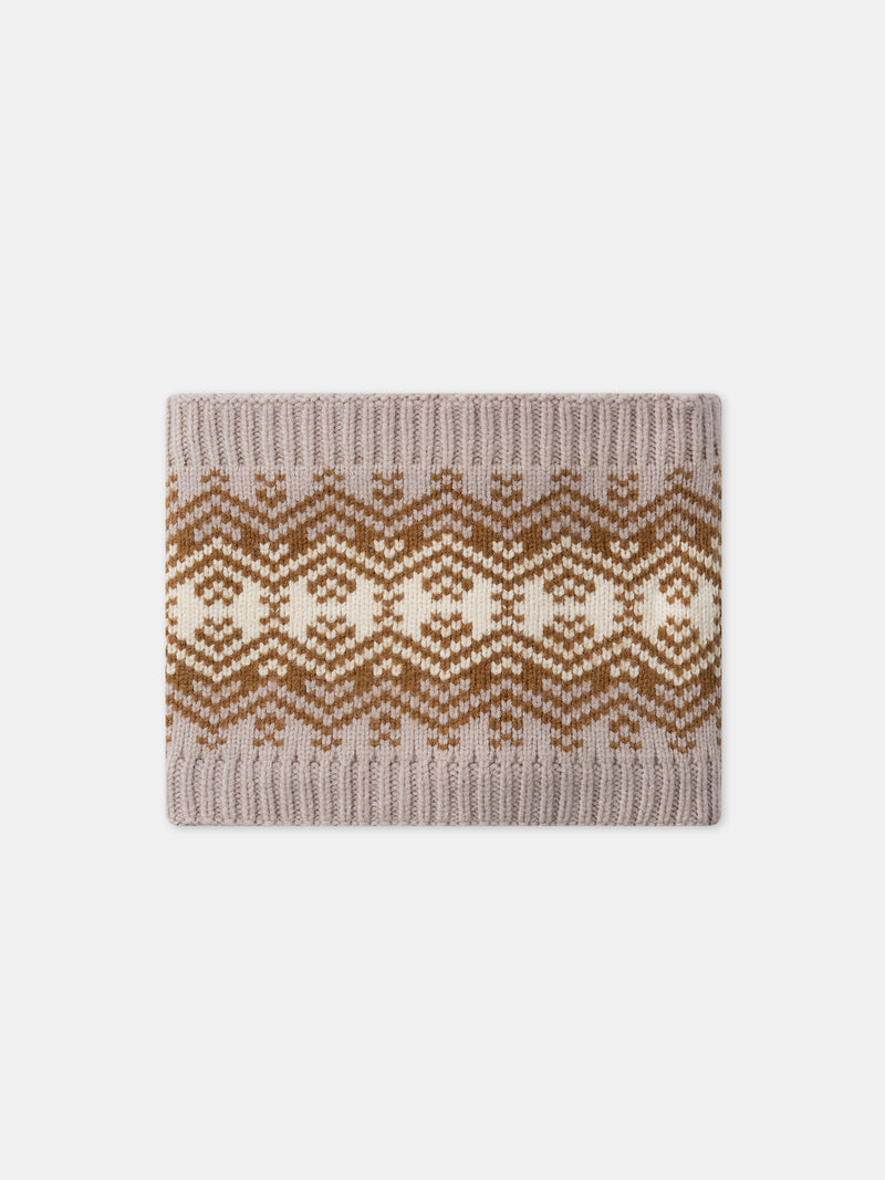 Brauner-und-ecru-Jungen-Snood