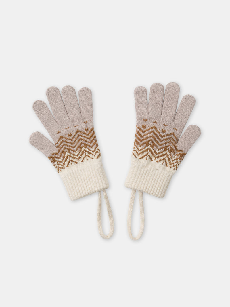 Beige-braune-und-helle-Handschuhe-für-Jungen