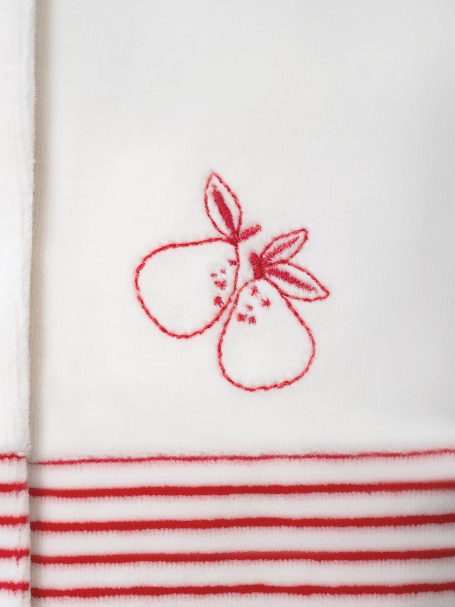 Samt-Pyjama-vanille-mit-Birnen-Stickerei-Baby-Mädchen