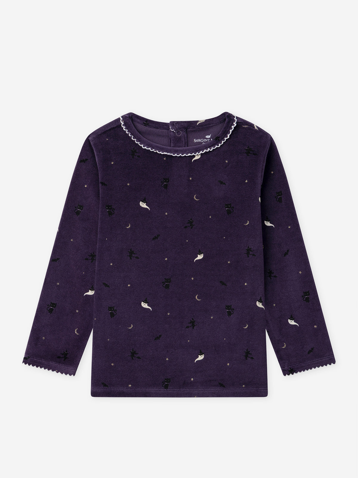 Pyjama d'Halloween violet + ailes de chauve-souris Fille