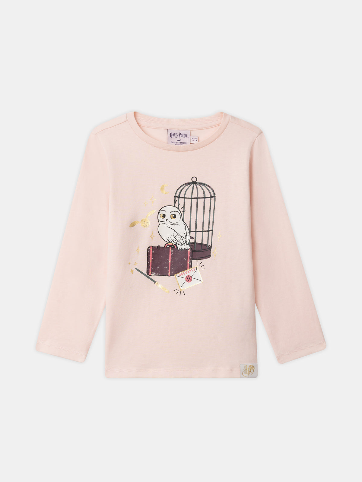 Pajama Harry Potter Rosa mit bedruckter Eule Hedwig für Mädchen