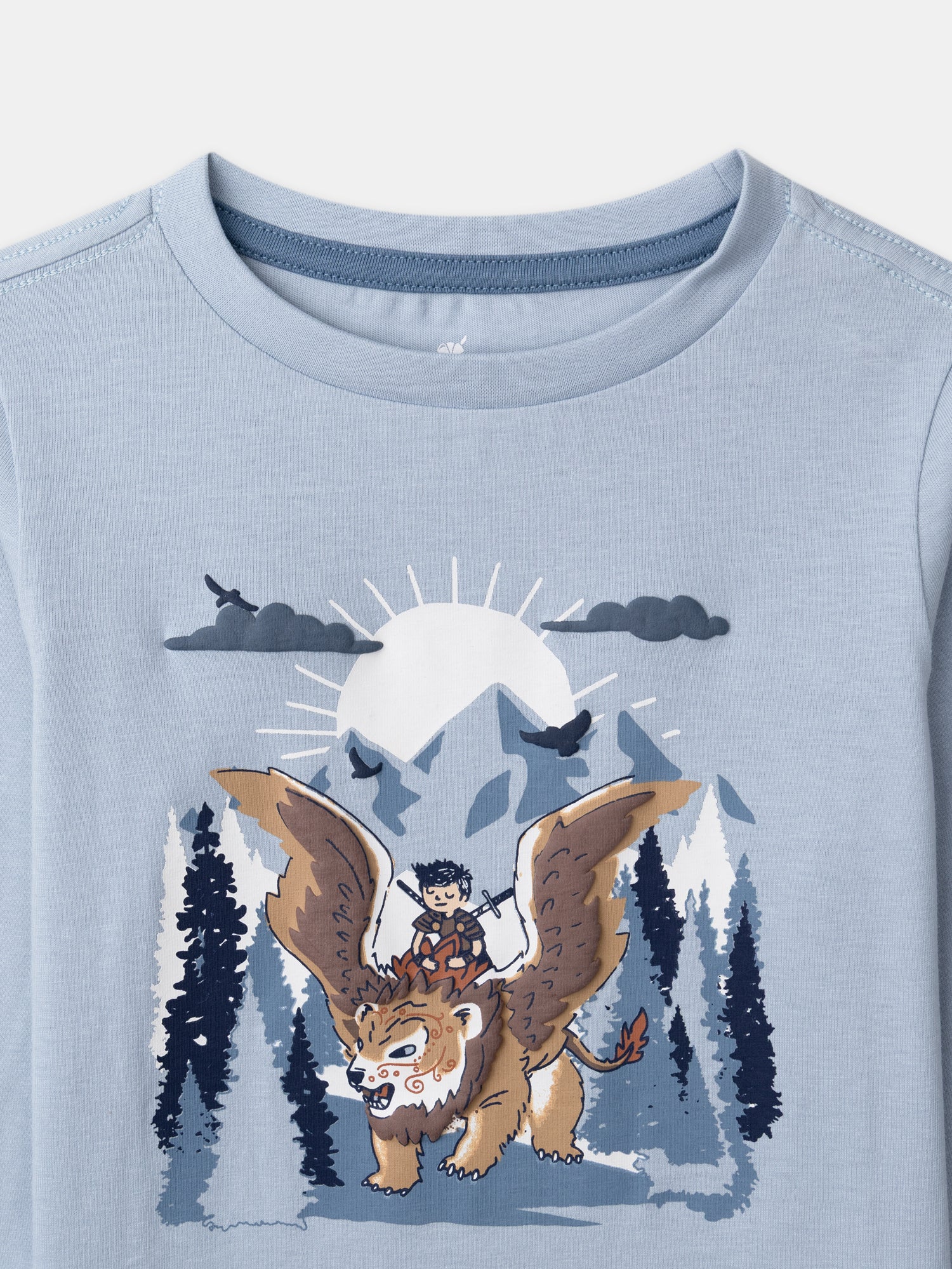 Himmelblauer und marinefarbener Griffon-Pyjama für Jungen